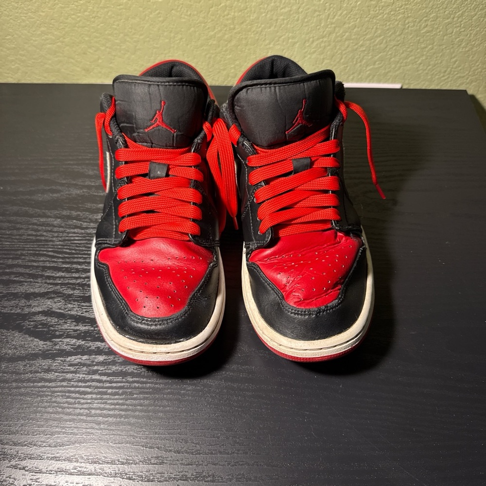 Jordan Black and Red High-Top Sneakers